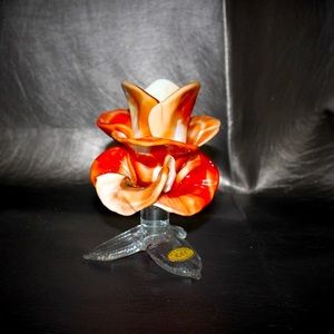 🧡🧡Host Pick🧡🧡 Hand blown ICET Murano Glass Candlestick Holder